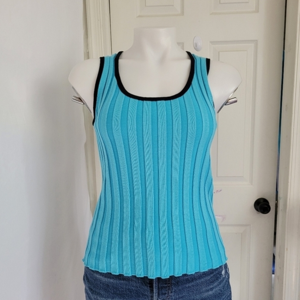 Belldini Turquoise Ribbed Tank Top